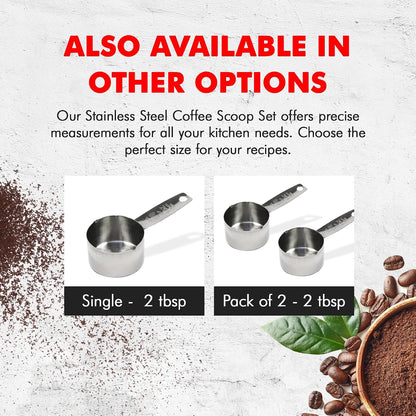 Chef Craft Select Coffee Measurer/Scoop, 4 inch, 2 tbsp, Stainless Steel
