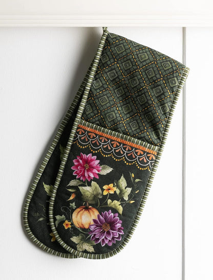 Maison d' Hermine 100% Cotton Oven Mitt & Pot Holder Set (7.5"x13" & 8"x8") - Colors C