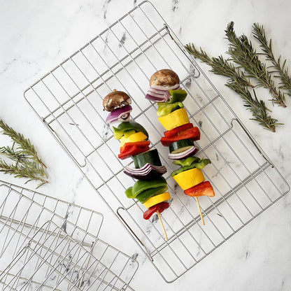 Kitchenatics 4-Tier Stackable Cooling Rack Space Saving Baking Set, 15x10"