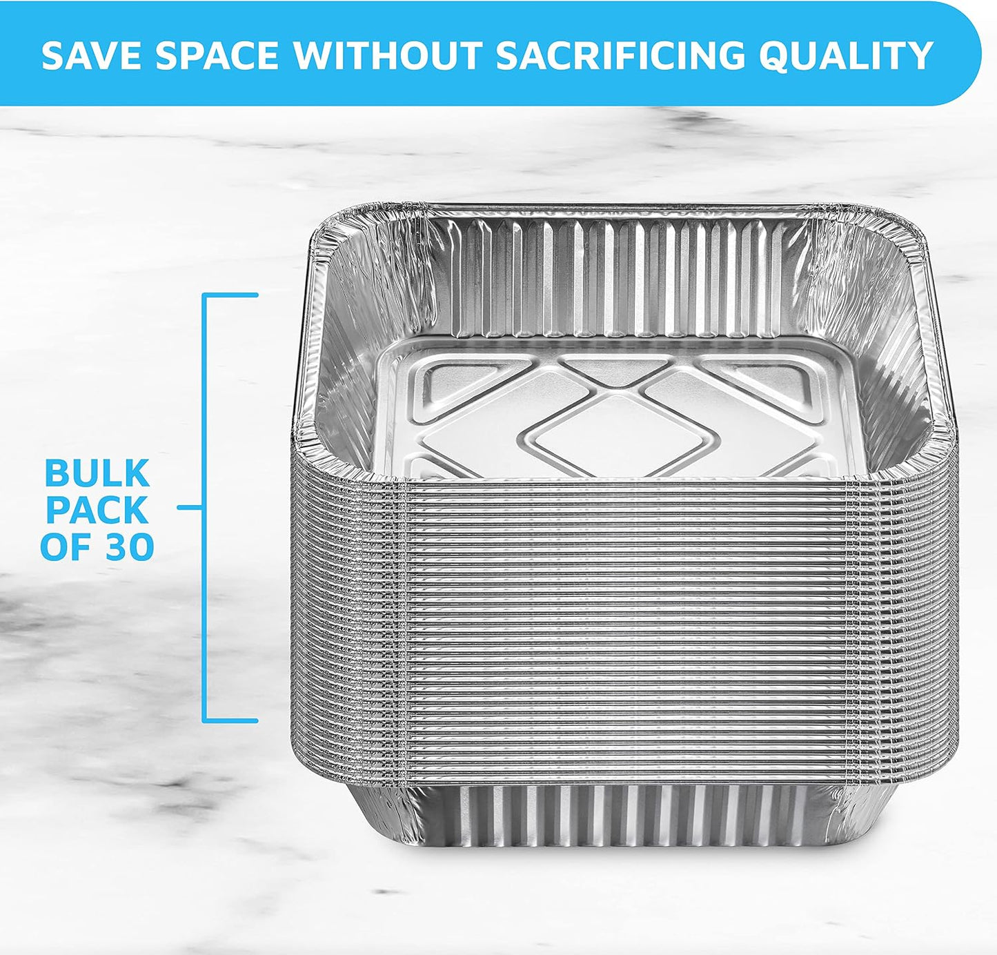 MontoPack Half-Size Aluminium Foil Lids | [100 Pack] Perfect Fit for 9x13 Roasting Pans | Premium Quality for Baking & Catering | Disposable Food Prep Containers Lids