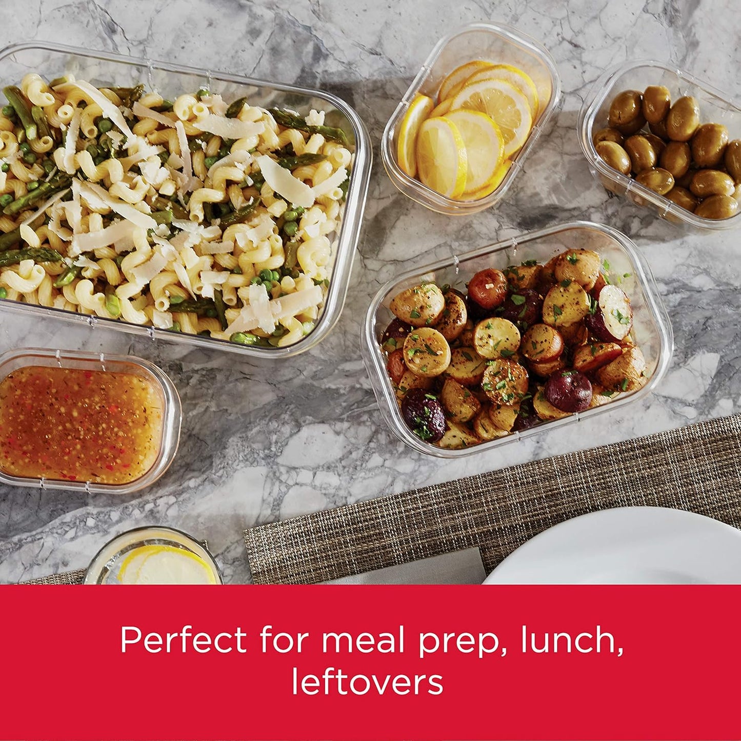 Rubbermaid Brilliance BPA Free 44-Piece Food Storage Containers Set Airtight Leak-Proof with Lids for Meal Prep Lunch and Leftovers