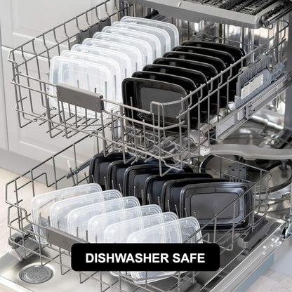 Freshware Meal Prep Containers [50 Pack] 1 Compartment with Lids, Food Storage Containers, Bento Box, BPA Free, Stackable, Microwave/Dishwasher/Freezer Safe (28 oz)