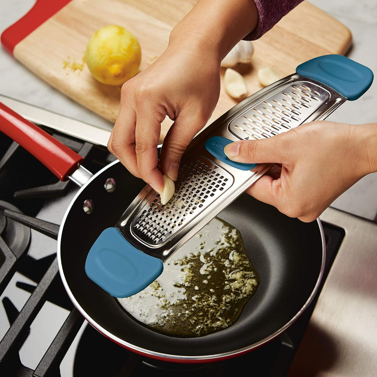 Rachael Ray Multi Stainless Steel Grater, Marine Blue, Small