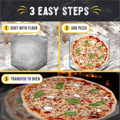 Checkered Chef Pizza Peel - Foldable 13" x 15" Aluminum Spatula Paddle