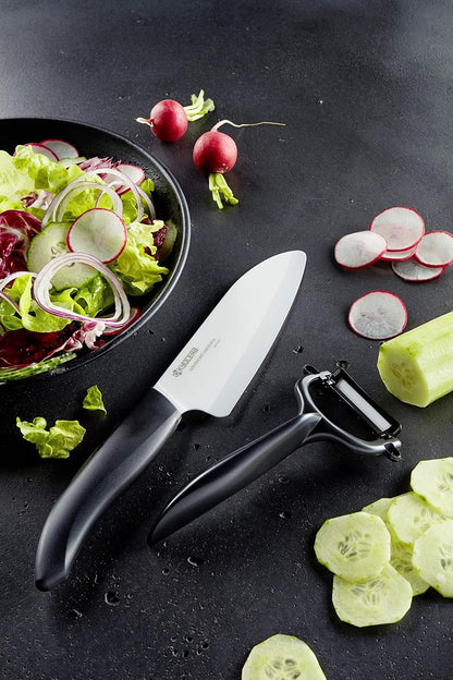 KYOCERA Fruit & Vegetable No-Rust, Ultra-Sharp Ceramic Y-Peeler