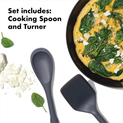 OXO Good Grips 3-Piece Silicone Utensil Set, Gray, One size