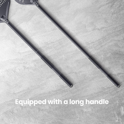 2 Piece Pizza Peel Set, 14 Inch Perforated Aluminum Pizza Peel with Long Handle, 9 Inch Round Turning Pizza Peel, Pizza Oven Utensil Kit for Homemade Pizza