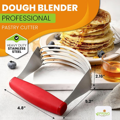 Spring Chef XL Pastry Blender, Durable Dough Blender For Baking - Black