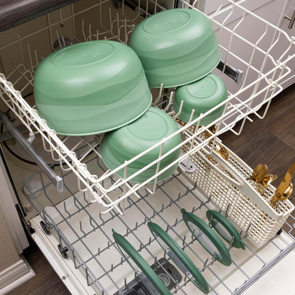 Pera Mixing Bowls with Lids, 8-Piece Airtight Leak-Proof Nesting BPA-Free Bowl Set for Kitchen & Food Storage, Large 4200ml Capacity, Microwave & Dishwasher Safe