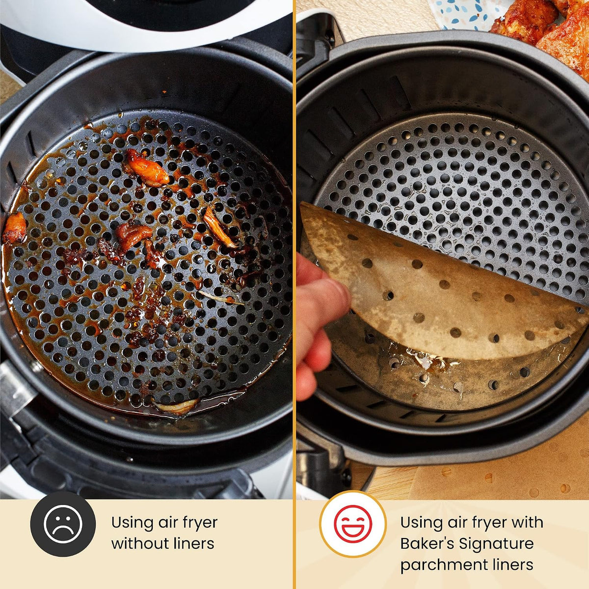 Bamboo Steamer Liners 8.5", 220 Pcs Air Fryer Parchment Paper Sheets