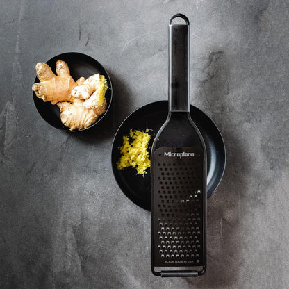 Microplane Kitchen Zester Grater with a Stainless-Steel Blade - Made in USA, for citrus, parmesan, ginger, chocolate & nutmeg from the Black Sheep Series