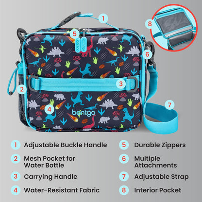 Bentgo Kids Lunch Bag - Durable, Double-Insulated Lunch Bag for Kids 3+; Holds Lunch Box, Water Bottle, & Snacks; Easy-Clean Water-Resistant Fabric & Multiple Zippered Pockets (Mermaid)