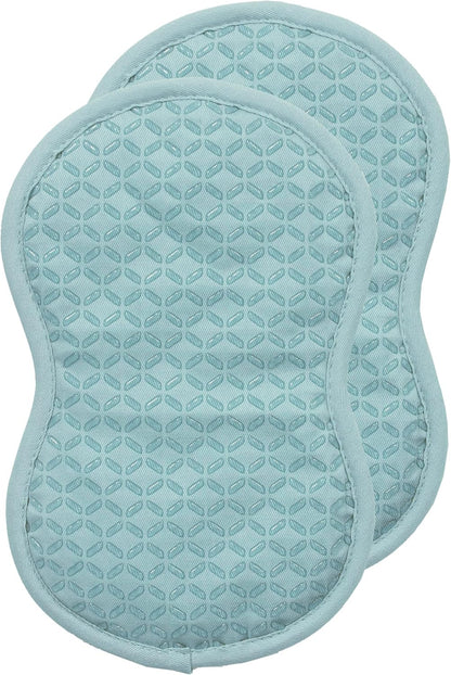 All-Clad Premium Pot Holder: Heat Resistant up to 500 Degrees - 100% Cotton, 10"x8" Hot Pad for Kitchen and Barbecue, 2-Pack, Indigo