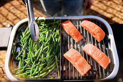 Weber Lumin Compact Outdoor Electric Barbecue Grill, Light Green - Great Small Spaces such as Patios, Balconies, and Decks, Portable and Convenient