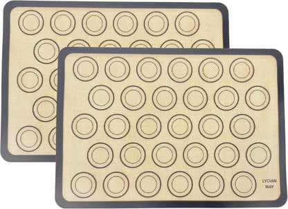 Silicone Pastry Mat with Measurements, 28 x 20 Inch Extra Thick Non-Slip Nonstick XL Baking Mat for Dough Rolling, Kneading, Fondant and Pie, Red