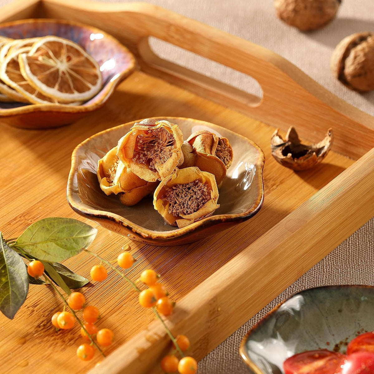 Soy Sauce Dish, Ceramic Small Dipping Bowls, Pinch Bowl for Side Dishes