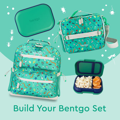 Bentgo Kids Snack - 2 Compartment Leak-Proof Bento Box Container for Snacks and Small Meals, Easy-Open Latch, Dishwasher Safe, BPA-Free for School, Daycare, & Sports - Ideal for Ages 3+ (Gray)
