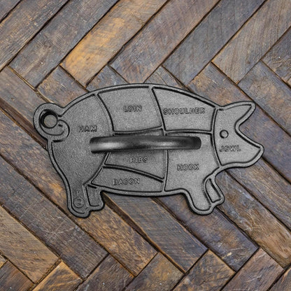 Lodge Pre-Seasoned Cast Iron Pig Press, 9.5 x 5.5 Inches