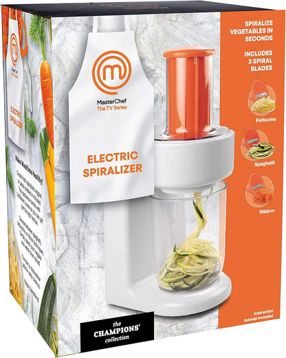 MasterChef Electric Spiralizer- 3in1 Vegetable Noodle, Homemade Pasta Maker