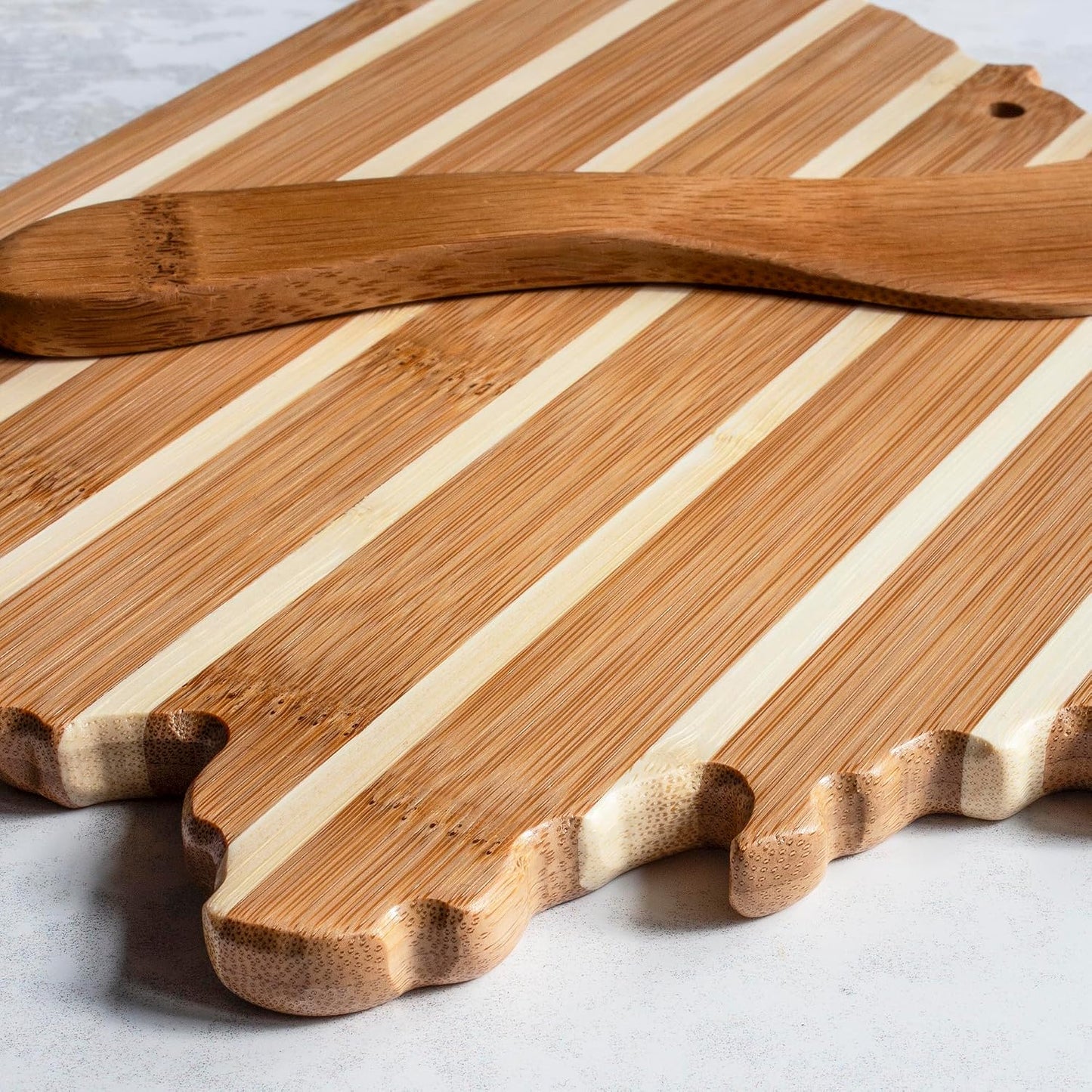 Totally Bamboo California Charcuterie Board with Spreader Knife Gift Set, 11-3/8" x 8-7/8"