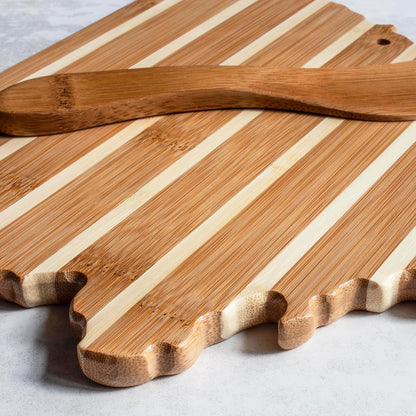 Totally Bamboo California Charcuterie Board with Spreader Knife Gift Set, 11-3/8" x 8-7/8"