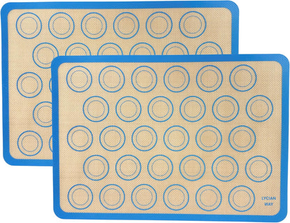 Silicone Pastry Mat with Measurements, 28 x 20 Inch Extra Thick Non-Slip Nonstick XL Baking Mat for Dough Rolling, Kneading, Fondant and Pie, Red