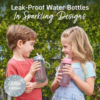 Bentgo Kids Water Bottle - Leak-Proof, Durable Tritan PFAS- & BPA-Free 15 fl oz, Kids/Toddlers Ages 3+ for School & Sports; Bite & Sip Spout, Carrying Handle, Dishwasher Safe (Unicorn)