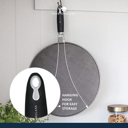 MasterClass Splatter Guard, Stainless Steel, Odour-Resistant, 33 cm (13"), Silver