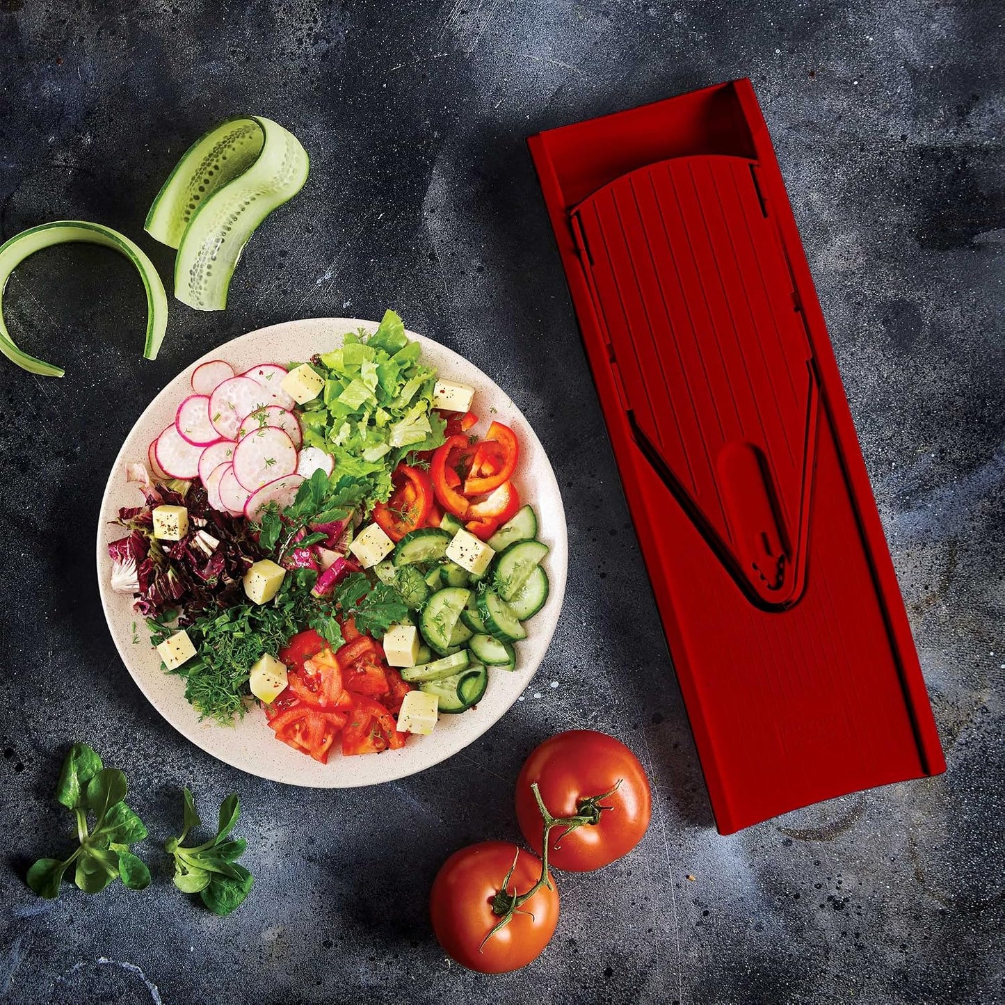 BORNER V Mandoline Slicer Kitchen V1 ClassicLine Starter Set | Vegetable Grater Börner - Quality Made in Germany, Color:White