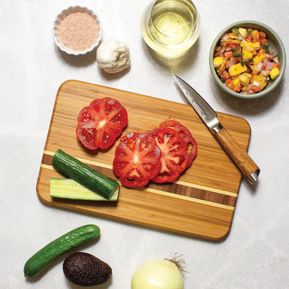Totally Bamboo Barbados Small Bamboo Cutting Board, 9 x 6.5 Inches