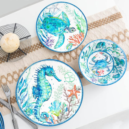 LEHAHA Grilling Prep and Serve Trays, BBQ Serving Platter, Melamine Serving Trays for Food, Set of 2, Great Gift for Father's Day, BBQ Lovers, Prefect for Chrismas Festival and Everyday use.
