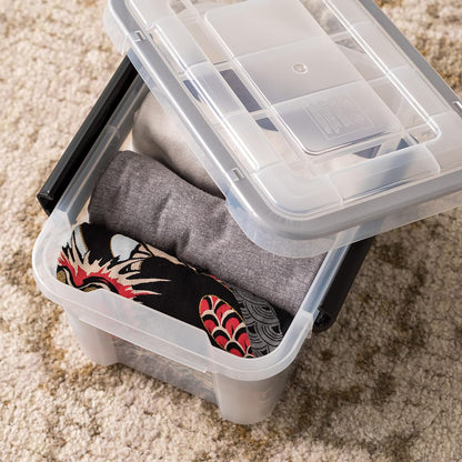 IRIS USA WeatherPro Storage Bins with Lids, 47 Qt, Gasket Seal, 2 Pack | Airtight gasket helps protect clothing, shoes, crafts, keepsakes, and household supplies from moisture and dust.
