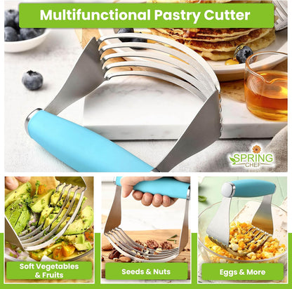 Spring Chef XL Pastry Blender, Durable Dough Blender For Baking - Black