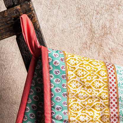 Maison d' Hermine 100% Cotton Oven Mitt & Pot Holder Set (7.5"x13" & 8"x8") - Colors C