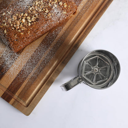 Oster Helmsdale 2 Cup Stainless Steel Flour Sifter for Baking for Crank Sifter