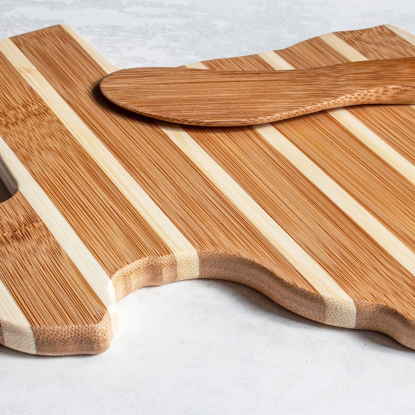 Totally Bamboo California Charcuterie Board with Spreader Knife Gift Set, 11-3/8" x 8-7/8"