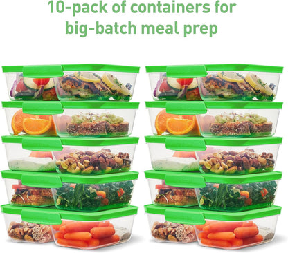 Sistema Nest It Meal Prep Food Storage Containers, 3 Compartments, 8 Cups, BPA-Free, 5-Pack