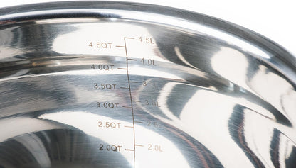 Stainless Steel Mixing Bowls with Lids and Non Slip Bases (Set of 5, Black)
