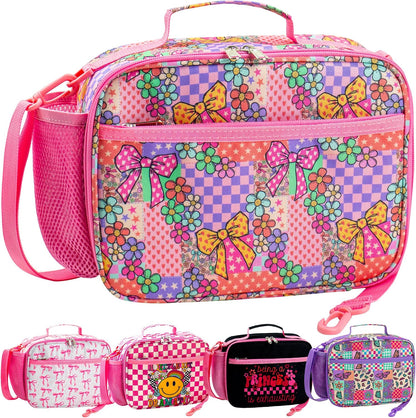 RLGPBON Kids Lunch Bag,Insulated Lunch Box for Girls,Lunch Bag Toddler Teen,School Daycare Cute Travel bags