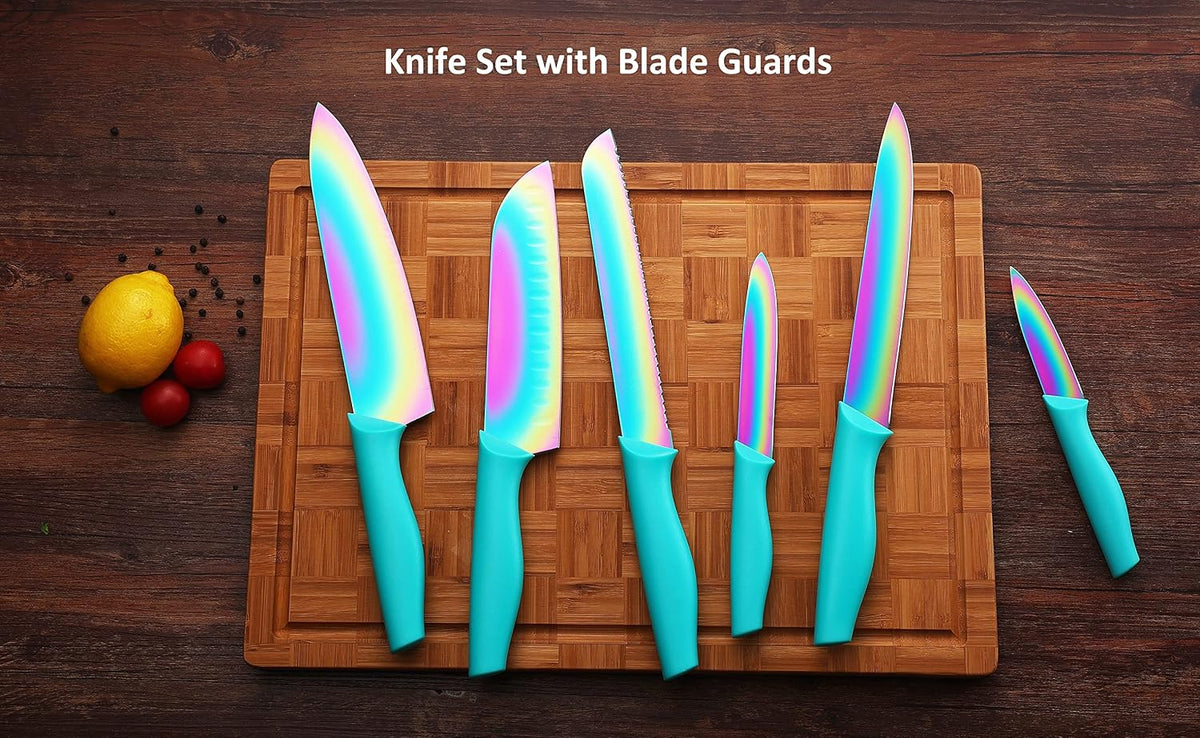 Marco Almond Kitchen Knife Set Chef Knife Set Black