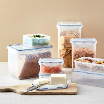 Lock & Lock HPL817S12 Easy Essentials Storage Set/Food Containers Airtight Bins/BPA-Free/Dishwasher Safe, 24 Piece - Clear