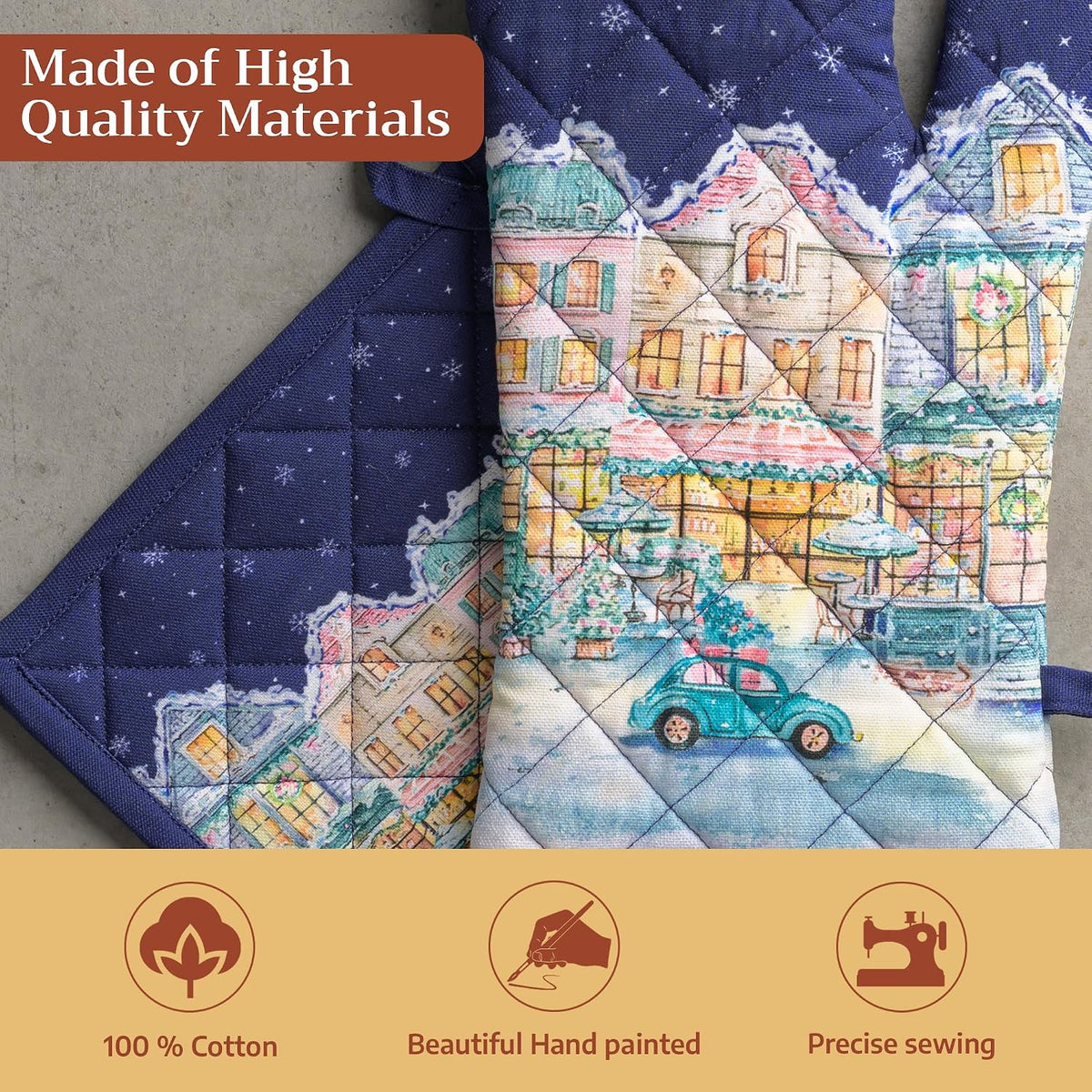 Maison d' Hermine Pot Holders 100% Cotton Potholders (8" x 8") - Colors B