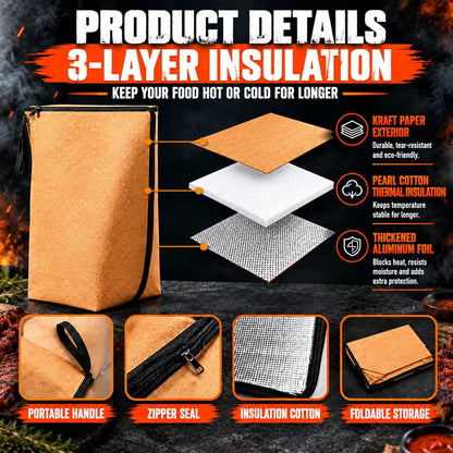 8L BBQ Prep Tub, Cutting Board, Meat Claws & Insulated Resting Bag