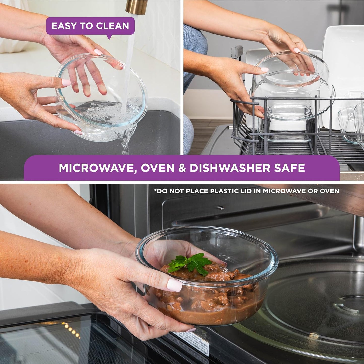 HOLDN’ STORAGE Vacuum Food Storage Containers, Set of 8 Glass Containers & Electronic Pump - Keep Food Fresh Longer, BPA-Free Glass, Leak-Proof, Ideal for Meal Prep, Marinating