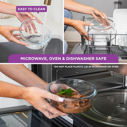 HOLDN’ STORAGE Vacuum Food Storage Containers, Set of 8 Glass Containers & Electronic Pump - Keep Food Fresh Longer, BPA-Free Glass, Leak-Proof, Ideal for Meal Prep, Marinating