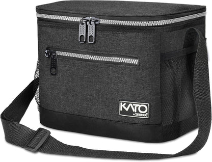 Tirrinia Insulated Lunch Box for Men/Women, Leakproof Lunch Bag for School Work, Large Lunch Tote Kids Boys Girls Student Back to School, Soft Cooler Office Picnic Beach Camping for Adults, Charcoal