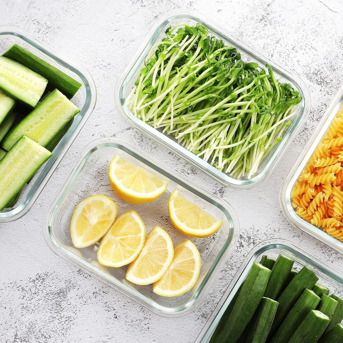 10 Pack Borosilicate Glass Meal Prep Containers with Locking Lids, Glass Food Storage Containers Set, Airtight Lunch Bento Boxes, BPA-Free & Leak Proof, 36oz & 14oz, Freezer, Oven Safe-Pink