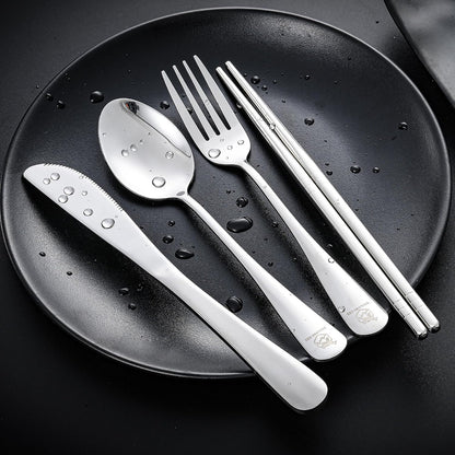 Boulder Bee | Travel Utensils Set | Reusable Camping Cutlery Set | Stainless Steel Flatware Set | Portable Silverware Set with Case | Includes Knife/Fork/Spoon/Straw/Cleaning Cloth/Case (Purple)