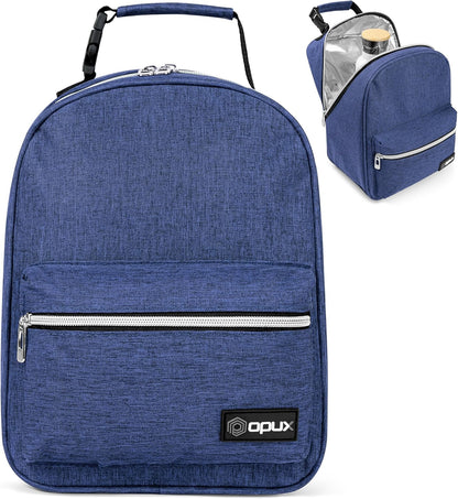 opux Lunch Box for Girls Boys Kids, Insulated Leakproof Lunch Bag, Reusable Teen Lunch Boxes for School, Medium Large lunchbox for Women Men Adult for Work with Front Back Pocket (Purple)