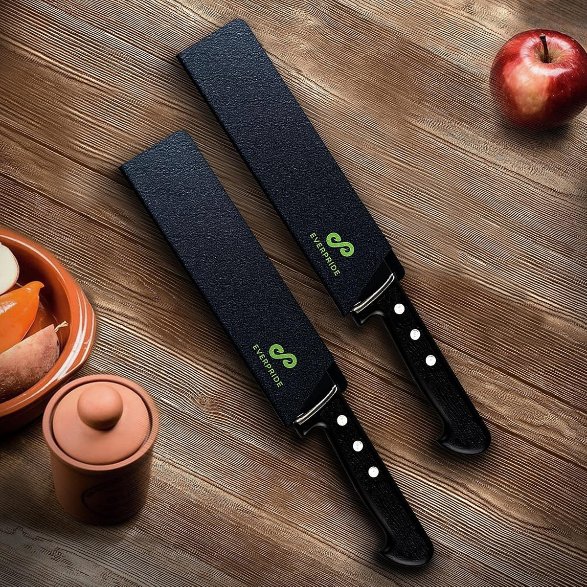 EVERPRIDE 8 Inch Chef Knife Sheath Set, 2-Piece Set